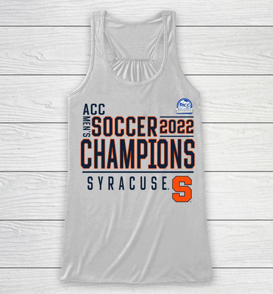 Syracuse Orange 2022 Acc Men's Soccer Conference Tournament Champions Racerback Tank