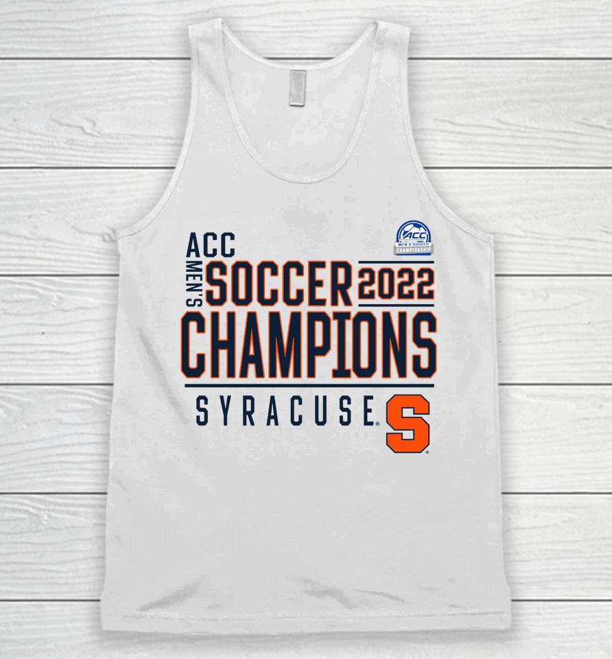 Syracuse Orange 2022 Acc Men's Soccer Conference Tournament Champions Unisex Tank Top