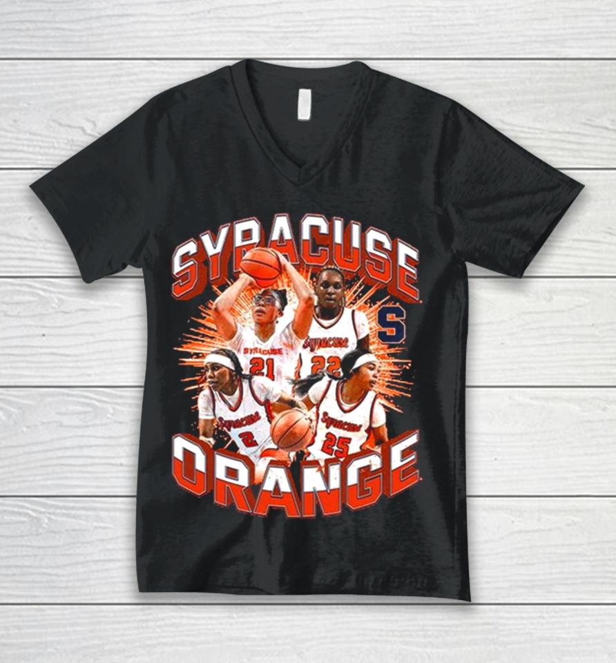 Syracuse Orange 2024 Ncaa Men’s Basketball 2023 – 2024 Post Season Unisex V-Neck T-Shirt