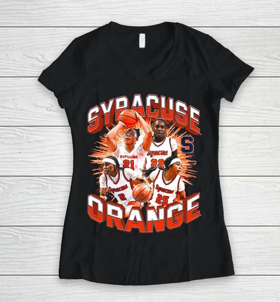 Syracuse Orange 2024 Ncaa Men’s Basketball 2023 – 2024 Post Season Women V-Neck T-Shirt