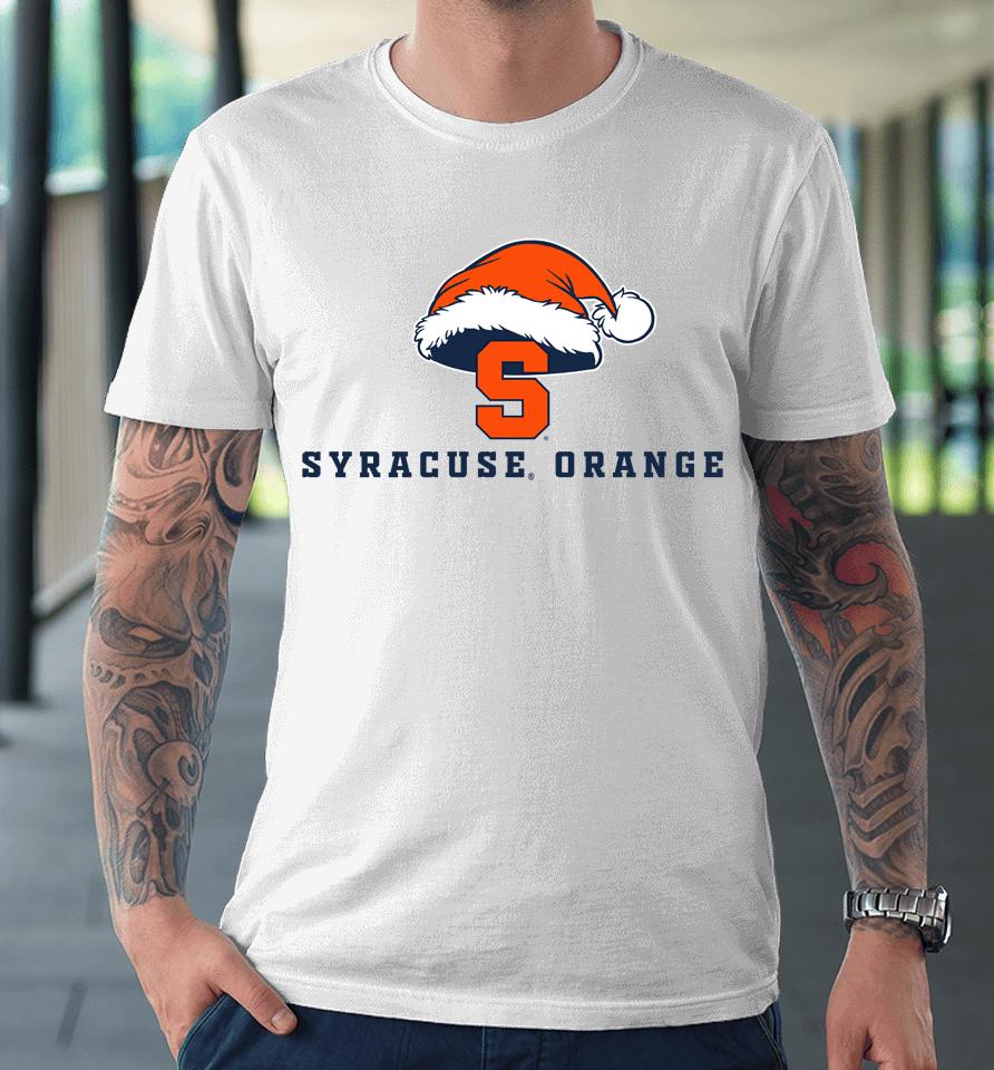 Syracuse Orange Logo With Santa Hat Merry Christmas Premium T-Shirt