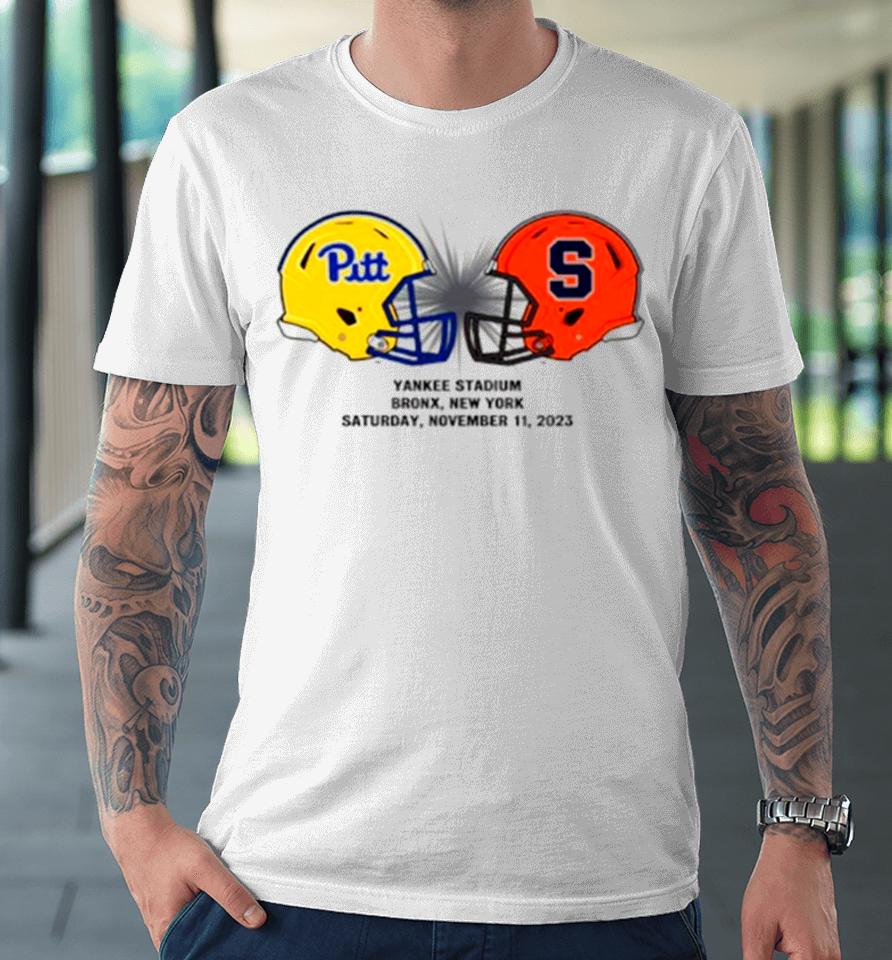 Syracuse Orange Vs Pitt Panthers Yankee Stadium Game Match Up Saturday November 11 2023 Premium T-Shirt