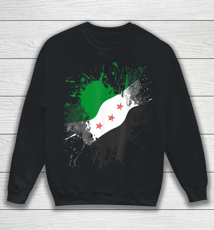 Syria Revolution Green Syrian Flag Free Syria Sweatshirt