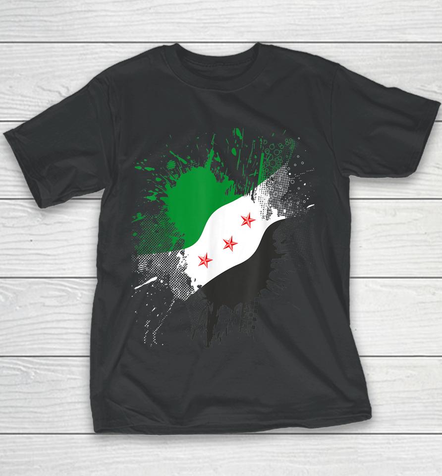 Syria Revolution Green Syrian Flag Free Syria Youth T-Shirt