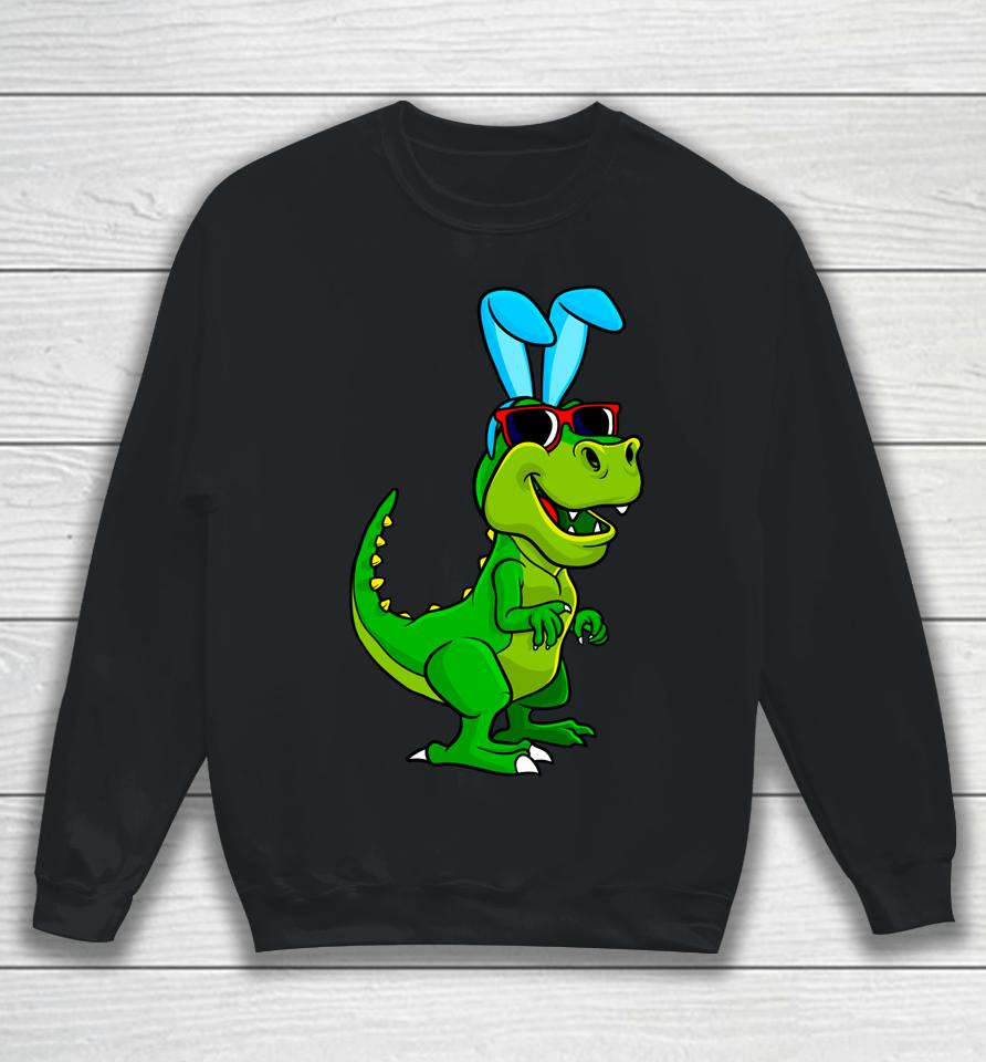 T Rex Easter Bunny Dinosaur Lover Boys Girls Kids Easter Sweatshirt