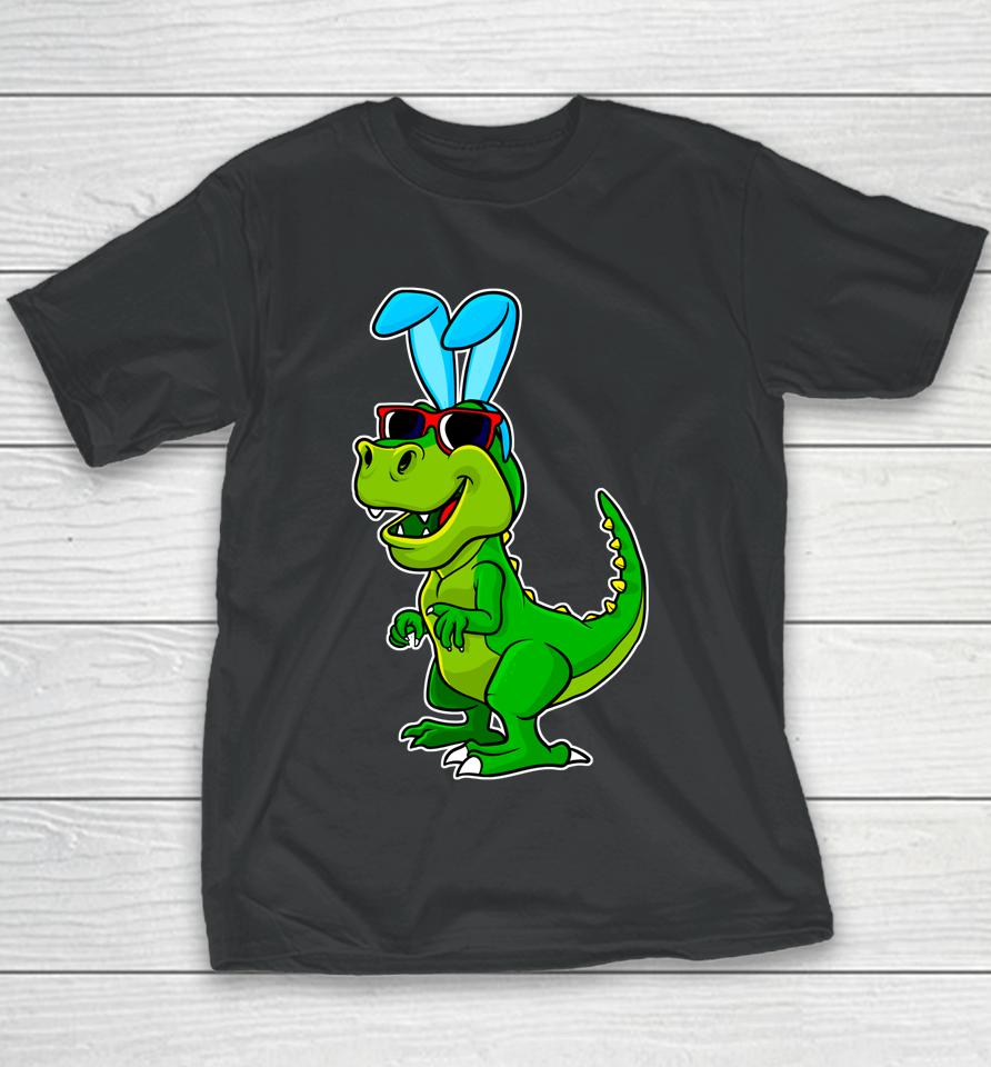 T Rex Easter Bunny Funny Dinosaur Boys Basket Stuffers Kids Youth T-Shirt