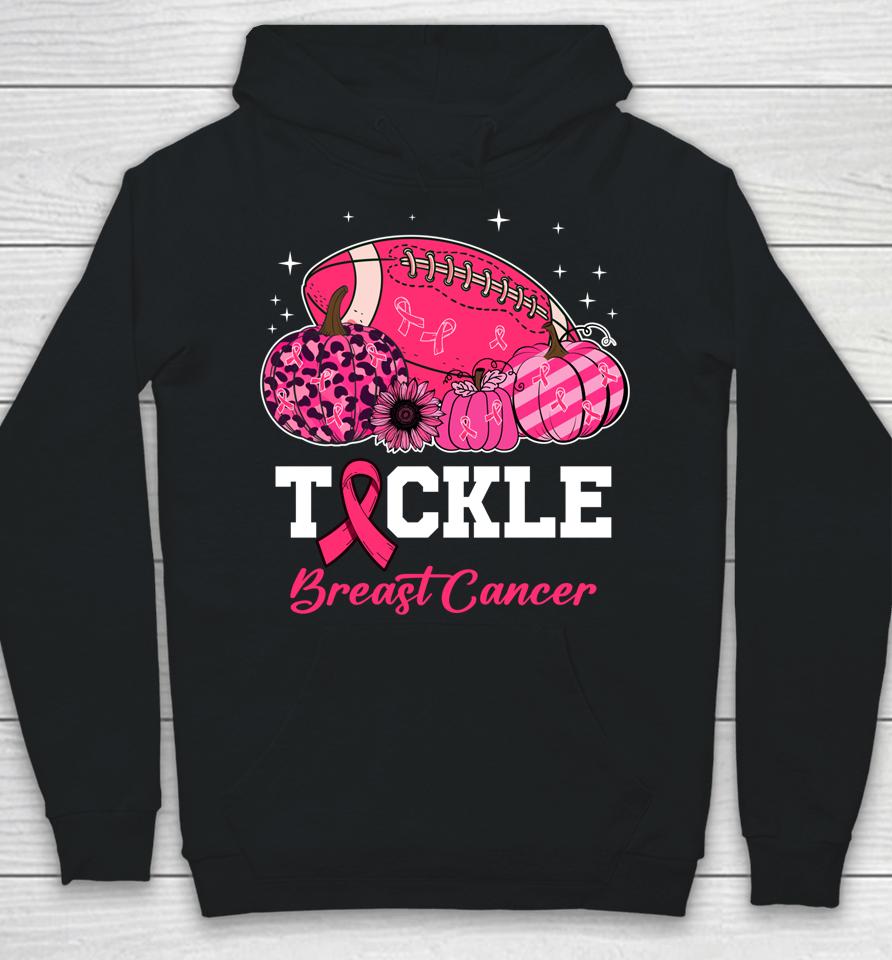 Tackle Breast Cancer Awareness Football Pink Ribbon Pumpkin Hoodie