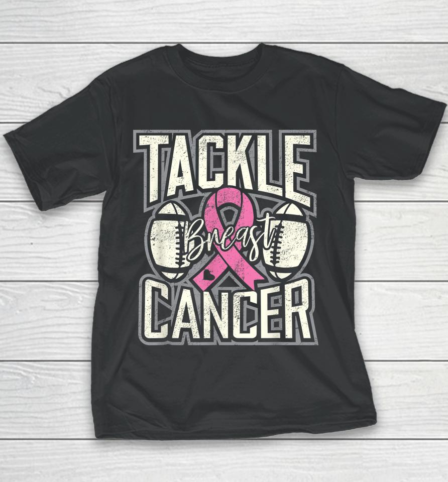 Tackle Breast Cancer Awareness Football Youth T-Shirt