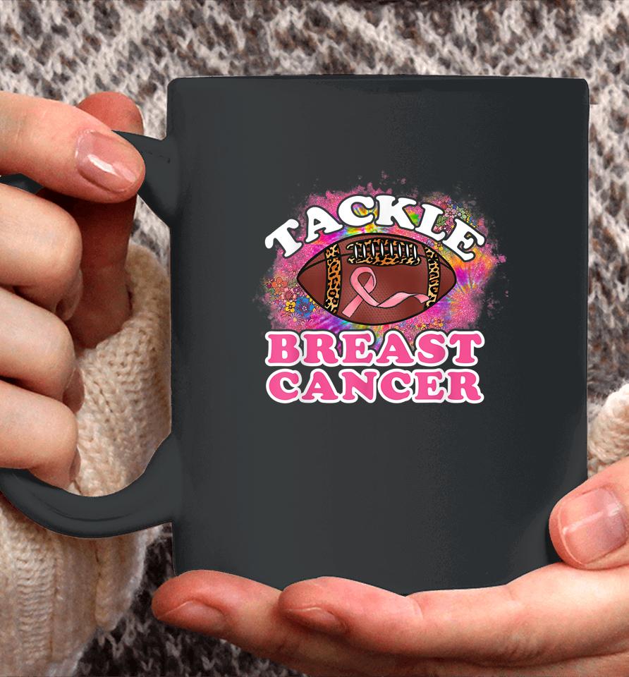 Tackle Breast Cancer Awareness Leopard Football Pink Ribbon Coffee Mug