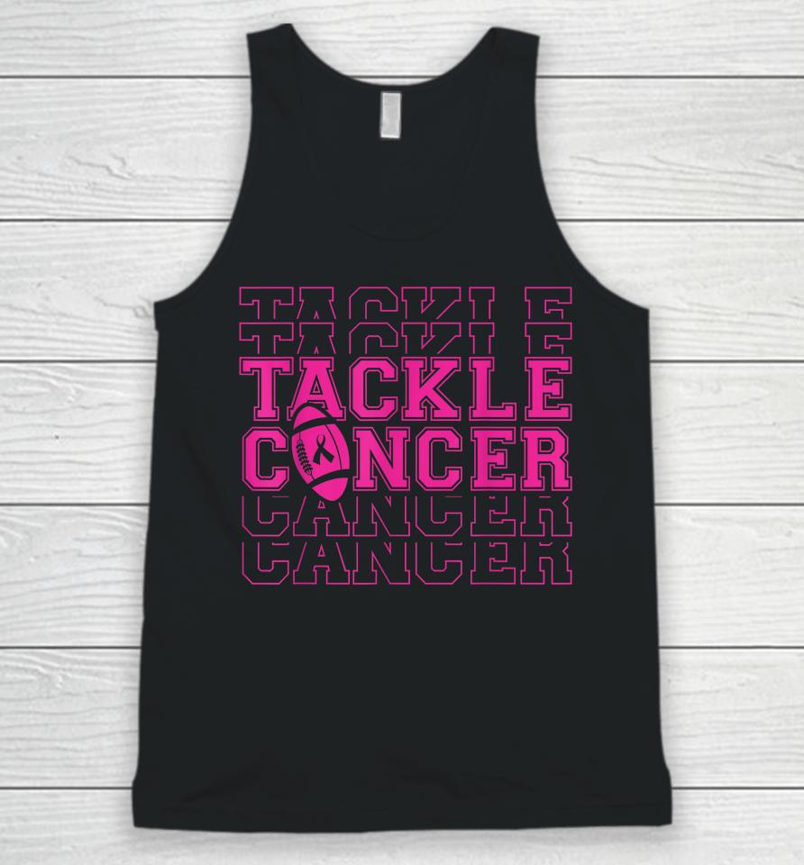 Tackle Football Pink Ribbon Breast Cancer Awareness Unisex Tank Top