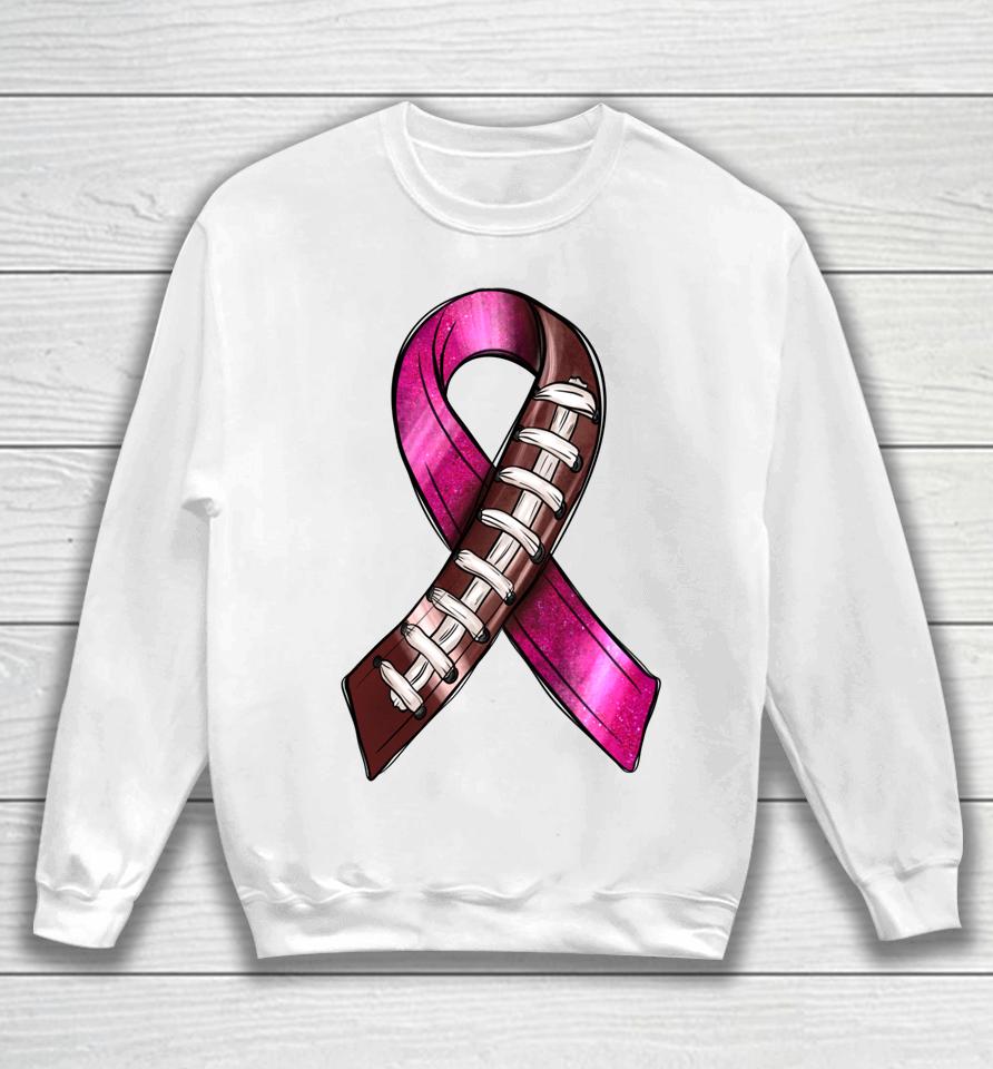Tackle Football Pink Ribbon Breast Cancer Awareness Sweatshirt