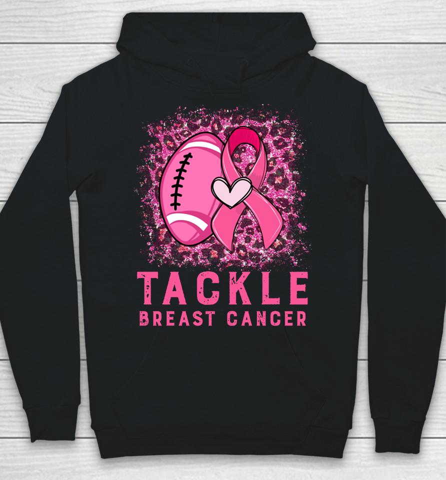 Tackle Football Pink Ribbon Breast Cancer Awareness Hoodie