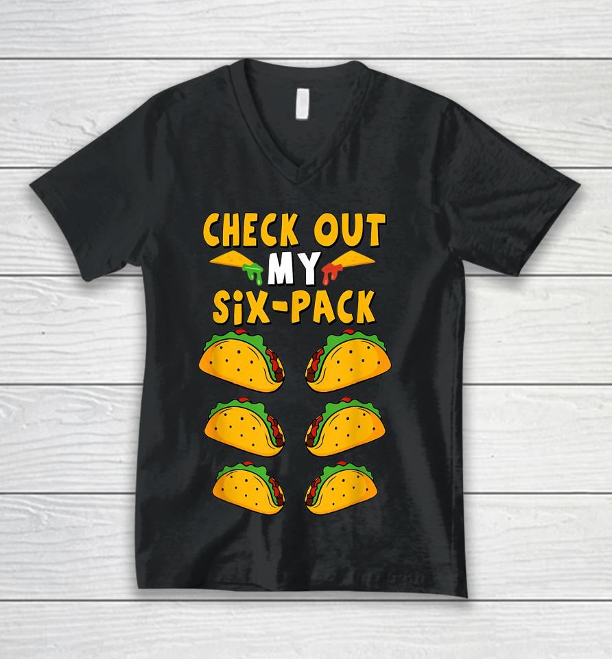 Taco Six Pack Funny Mexican Fiesta Cinco De Mayo Unisex V-Neck T-Shirt