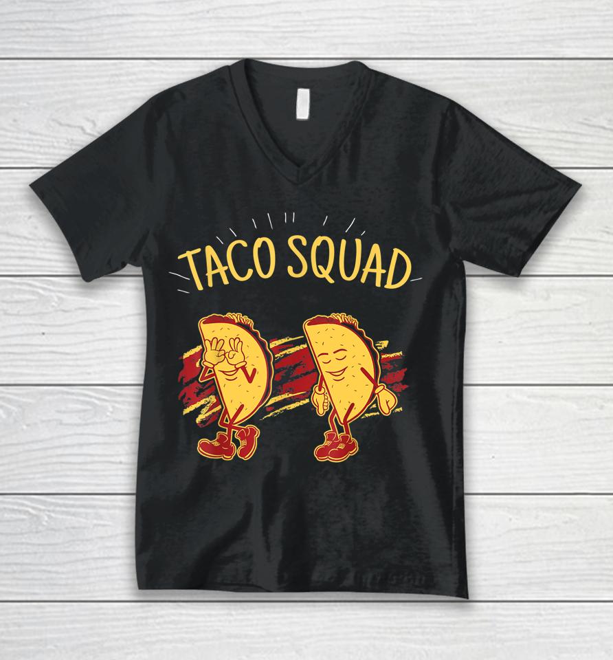 Taco Squad Griddy Dance Cinco De Mayo 2023 Mexican Food Tee Unisex V-Neck T-Shirt