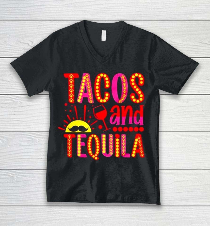 Tacos And Tequila Cinco De Mayo Unisex V-Neck T-Shirt