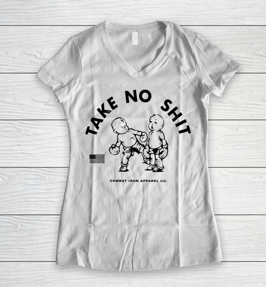 Take No Shit Boxing Women V-Neck T-Shirt