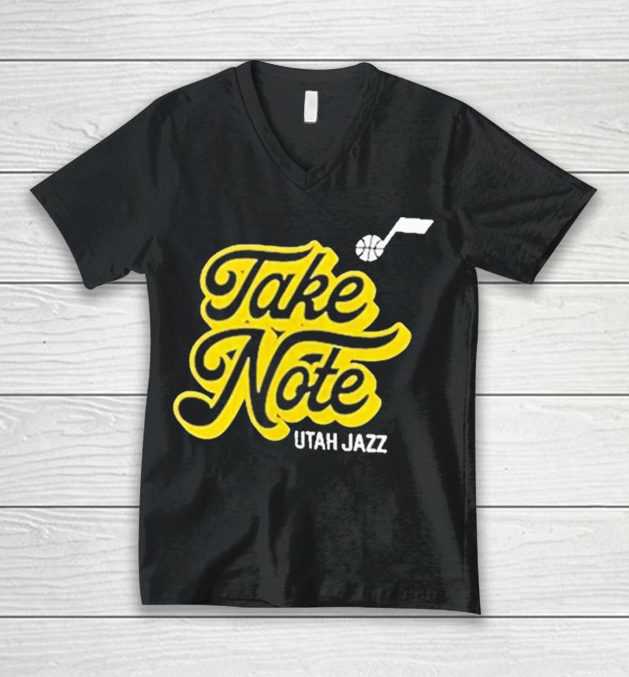 Take Note Utah Jazz Basketball Unisex V-Neck T-Shirt