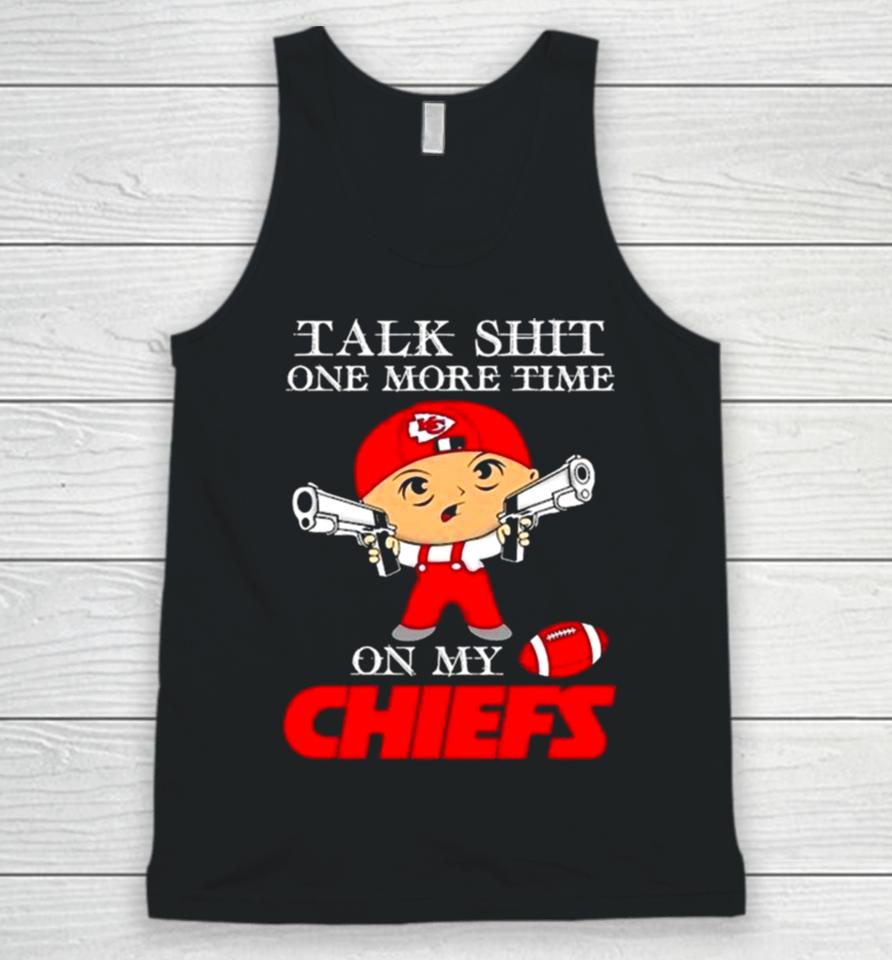 Talk Shit One More Time On My Kansas City Chiefs Nfl Super Bowl 2024 Unisex Tank Top