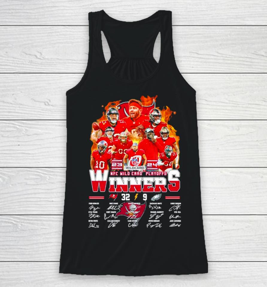 Tampa Bay Buccaneers 32 9 Eagles 2023 2024 Wild Card Nfl Playoff Winners Signatures Racerback Tank