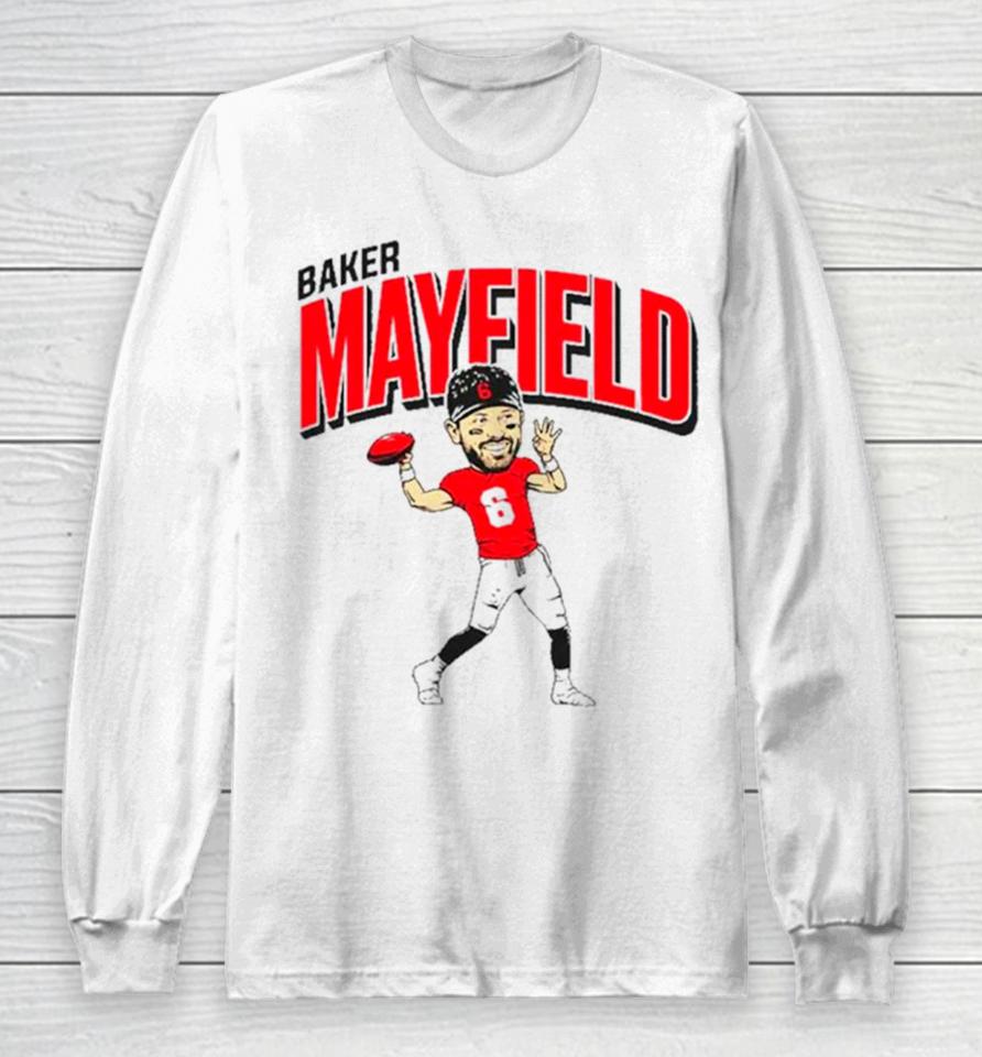 Tampa Bay Buccaneers Baker Mayfield Caricature Long Sleeve T-Shirt