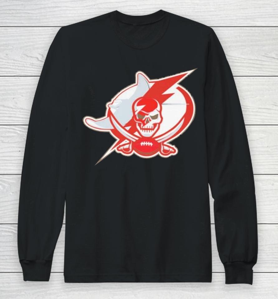 Tampa Bay Buccaneers Lightning Rays Mash Up Logo 2023 Long Sleeve T-Shirt