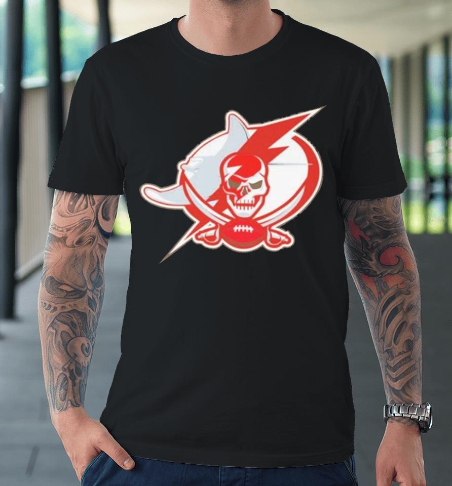 Tampa Bay Buccaneers Lightning Rays Mash Up Logo 2023 Premium T-Shirt
