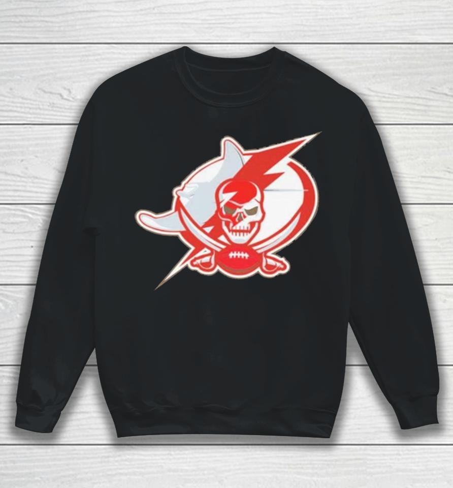 Tampa Bay Buccaneers Lightning Rays Mash Up Logo 2023 Sweatshirt