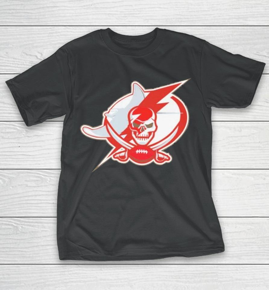 Tampa Bay Buccaneers Lightning Rays Mash Up Logo 2023 T-Shirt