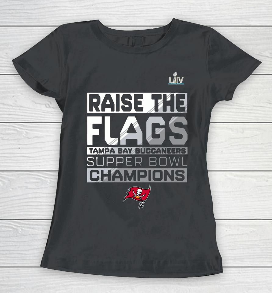 Tampa Bay Buccaneers Red Super Bowl Lv Champions Parade Celebration Women T-Shirt