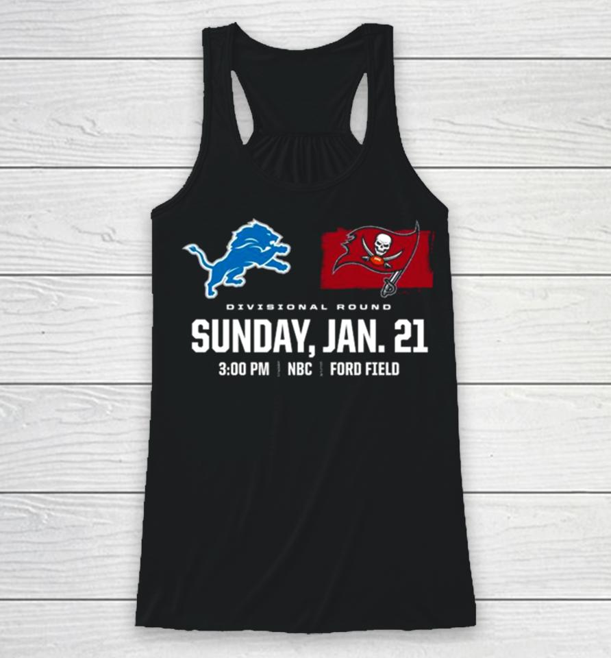 Tampa Bay Buccaneers Vs Detroit Lions 2023 Divisional Nfl Playoffs Racerback Tank