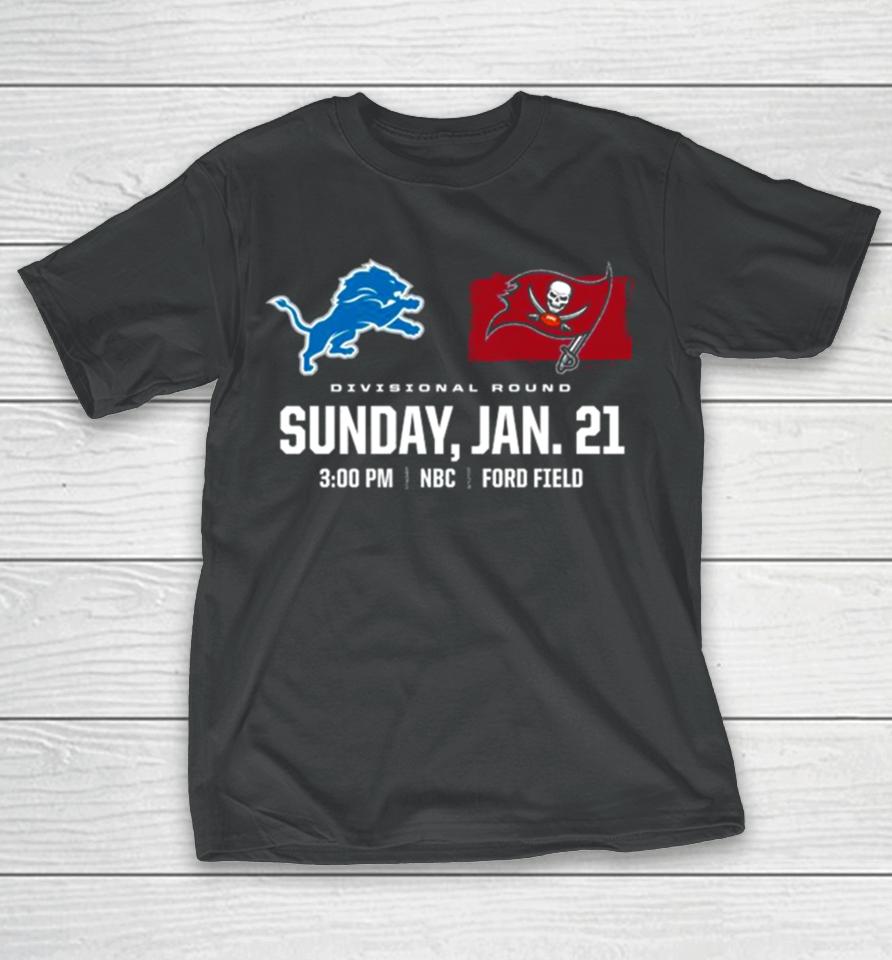Tampa Bay Buccaneers Vs Detroit Lions 2023 Divisional Nfl Playoffs T-Shirt