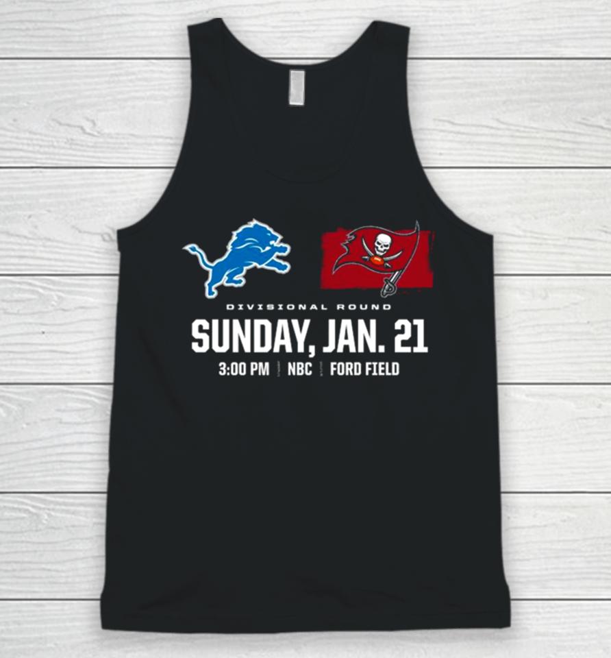 Tampa Bay Buccaneers Vs Detroit Lions 2023 Divisional Nfl Playoffs Unisex Tank Top