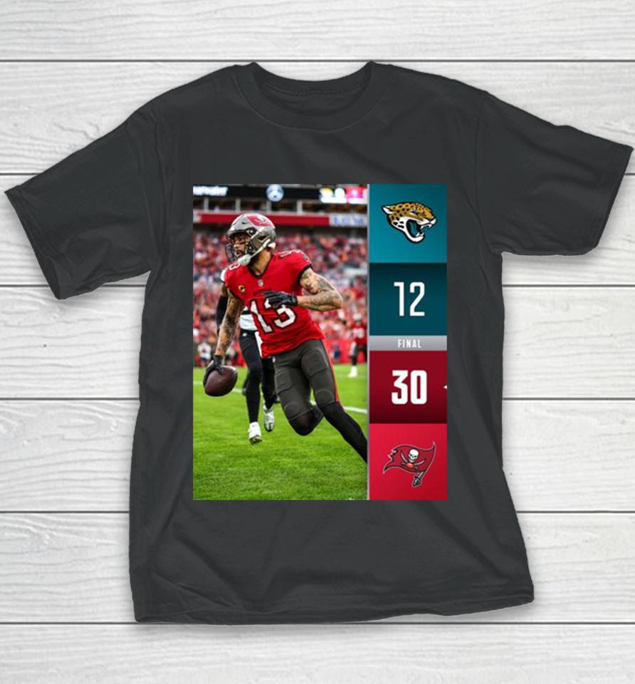 Tampa Bay Buccaneers Win 30 12 Jacksonville 2023 Nfl Final Score Youth T-Shirt
