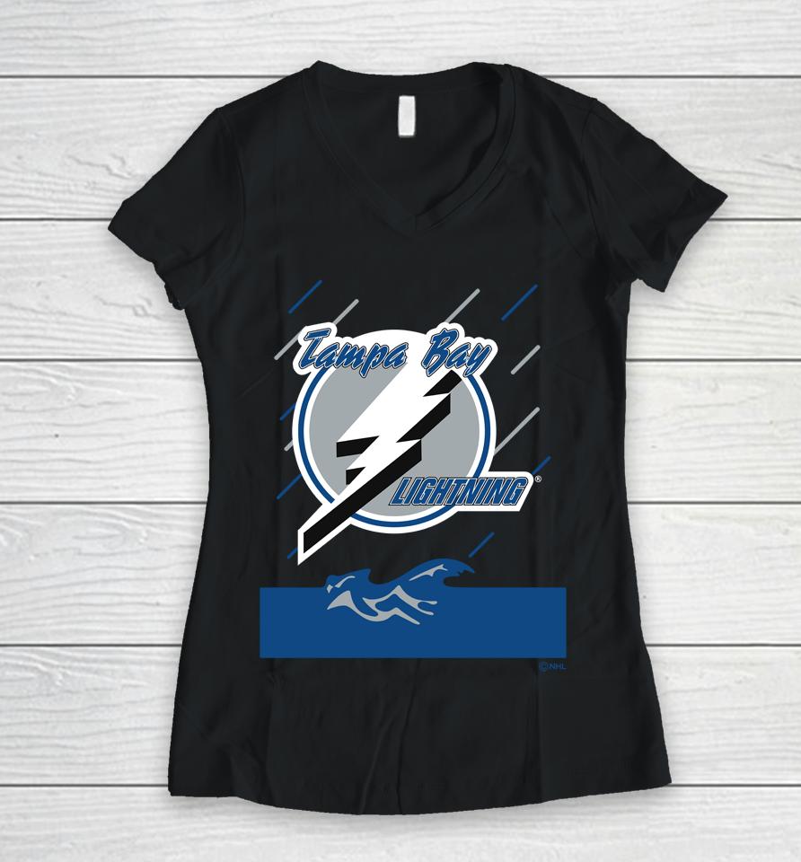 Tampa Bay Lightning Fanatics Branded Team Jersey Inspired Women V-Neck T-Shirt