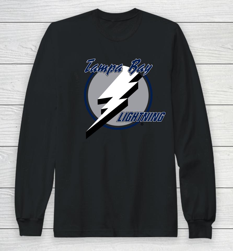 Tampa Bay Lightning Fanatics White Team Primary Logo Graphic Long Sleeve T-Shirt
