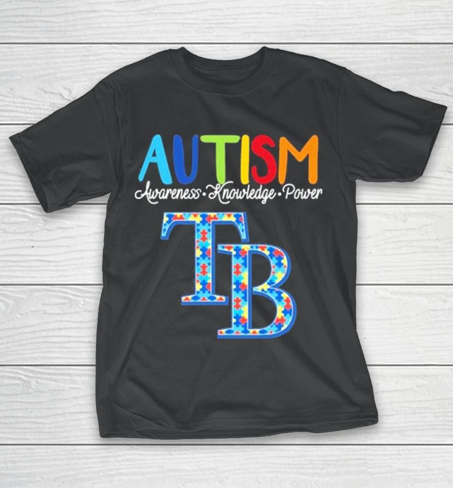 Tampa Bay Rays Autism Awareness Knowledge Power T-Shirt