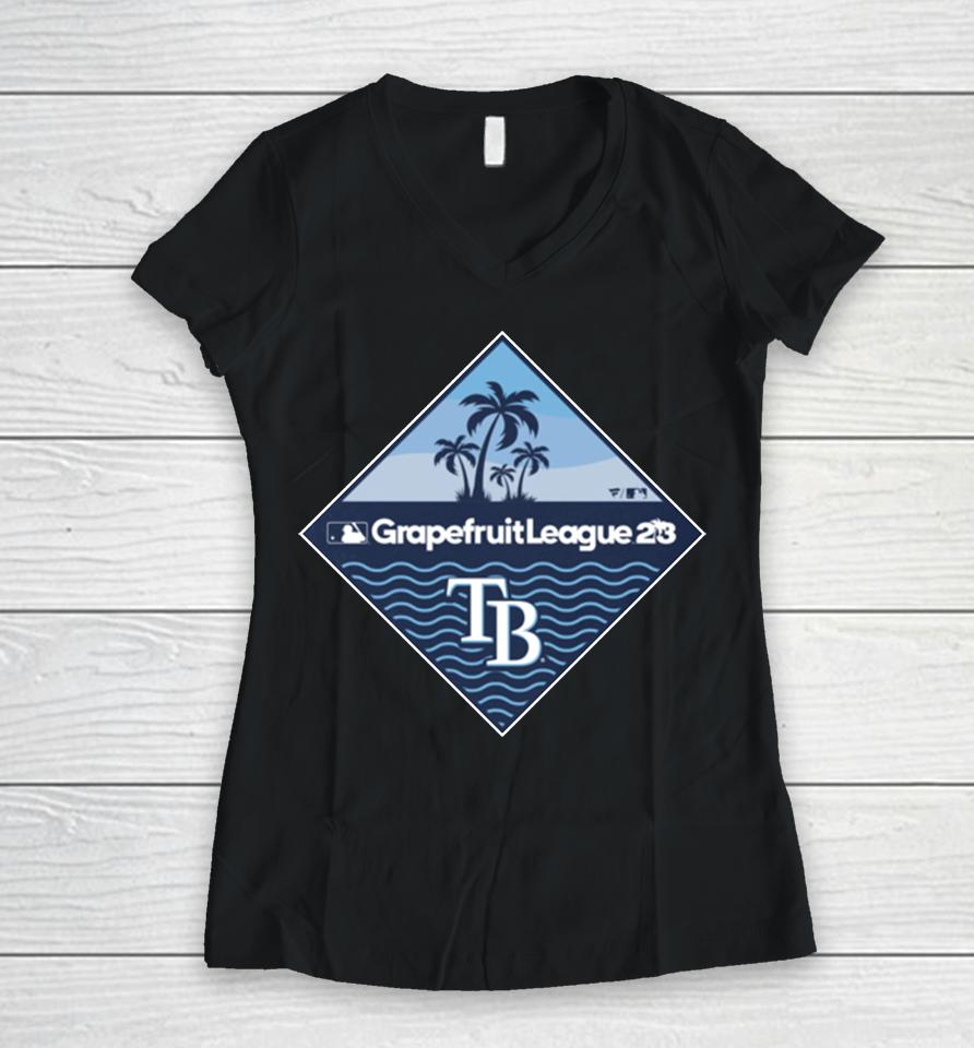 Tampa Bay Rays Fanatics Branded 2023 Mlb Spring Training Diamond Women V-Neck T-Shirt