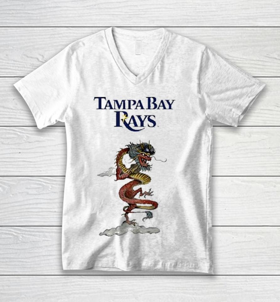 Tampa Bay Rays Tiny Turnip Infant 2024 Year Of The Dragon 3 4 Unisex V-Neck T-Shirt