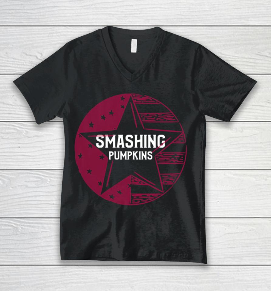 Target Smashing Pumpkins Pink Star Unisex V-Neck T-Shirt