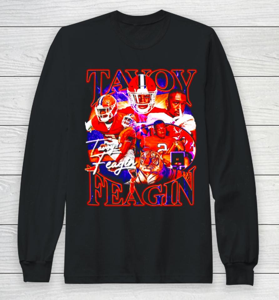 Tavoy Feagin Clemson Tigers Football Graphic Poster Long Sleeve T-Shirt