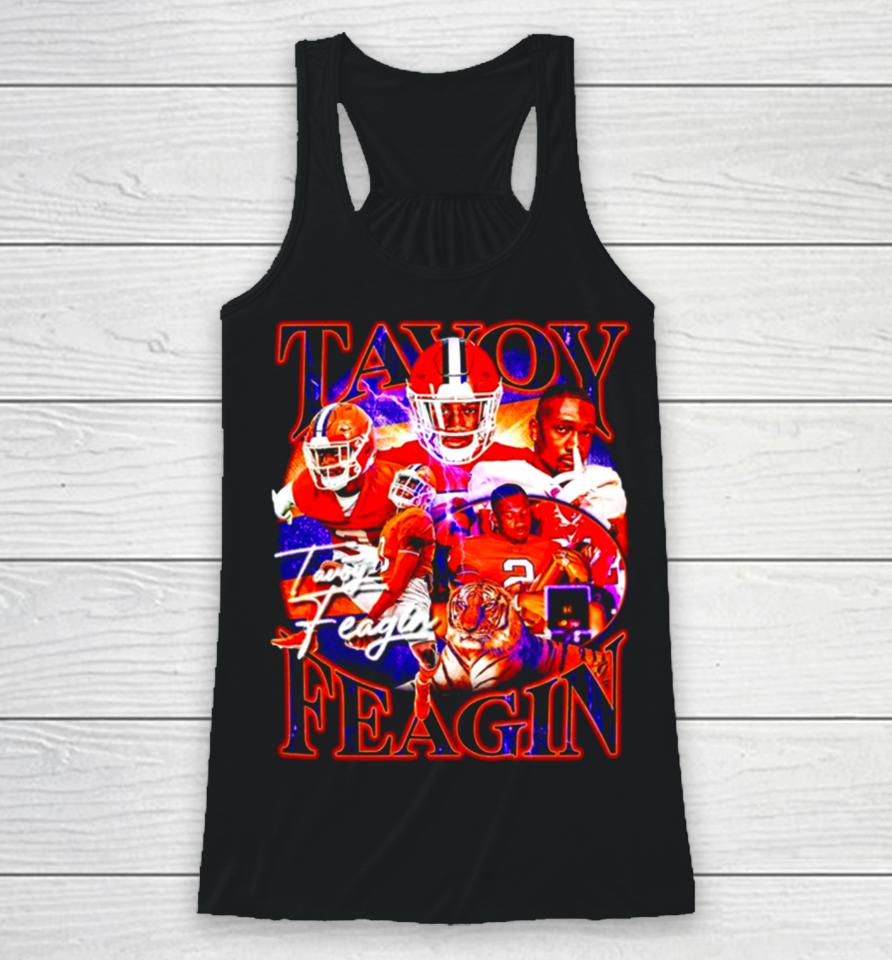 Tavoy Feagin Clemson Tigers Football Graphic Poster Racerback Tank