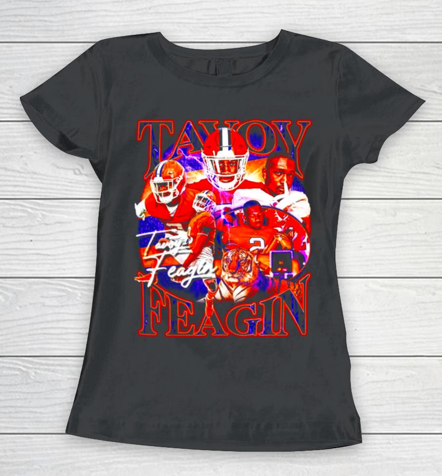 Tavoy Feagin Clemson Tigers Football Graphic Poster Women T-Shirt