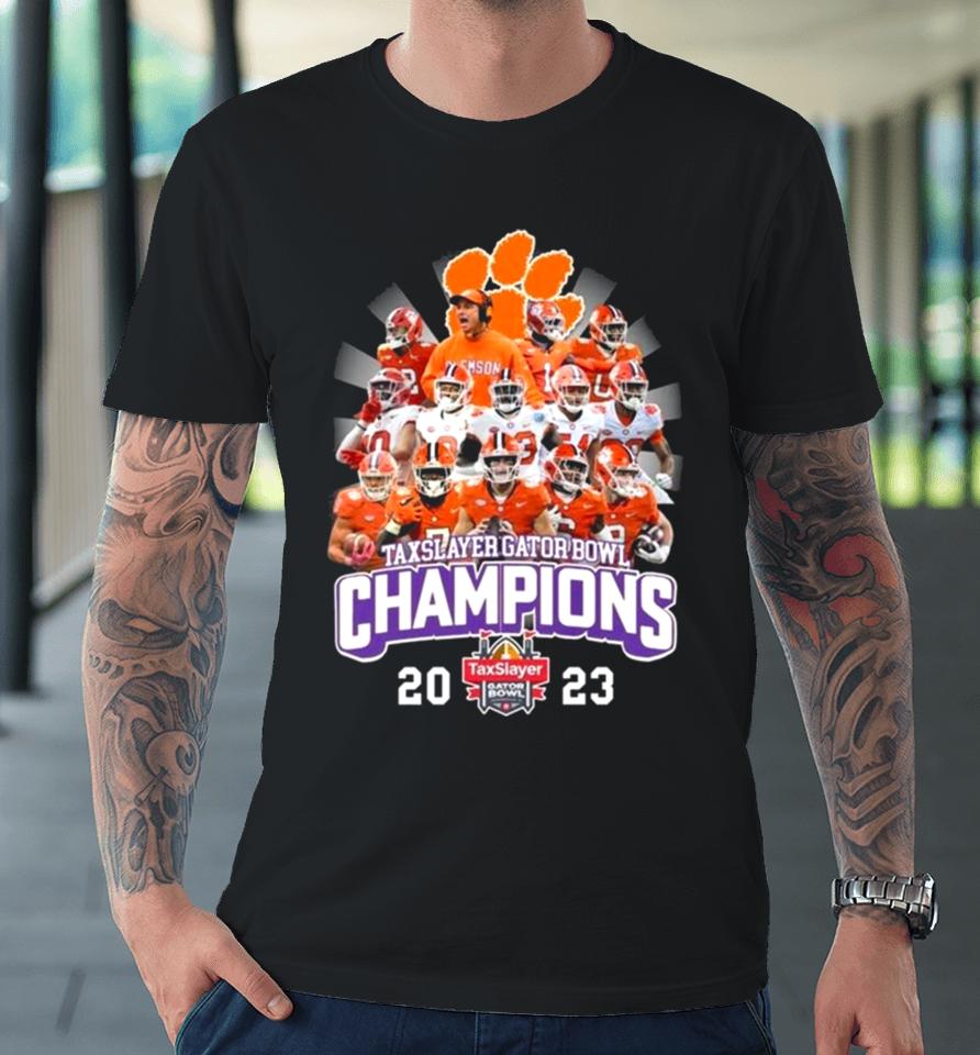 Taxslayer Gator Bowl Champions 2023 Clemson Tigers Premium T-Shirt