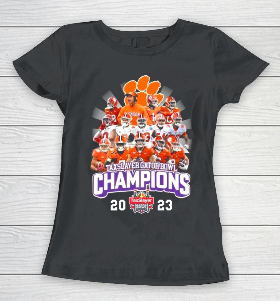 Taxslayer Gator Bowl Champions 2023 Clemson Tigers Women T-Shirt