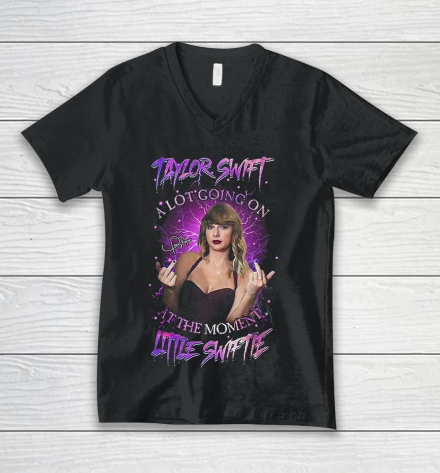 Taylor Swift A Lot Going On At The Moment Little Swiftie Unisex V-Neck T-Shirt