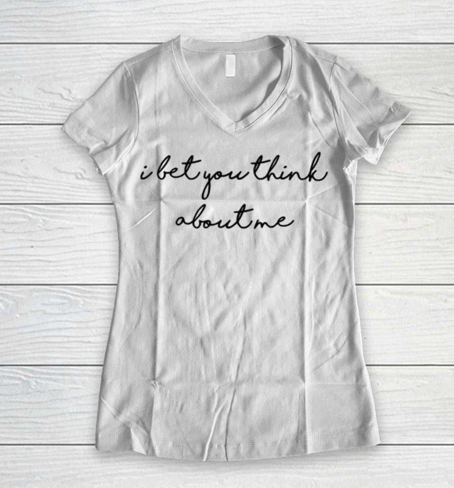 Taylor Swift I Bet You Think About Me Hand Writing Women V-Neck T-Shirt