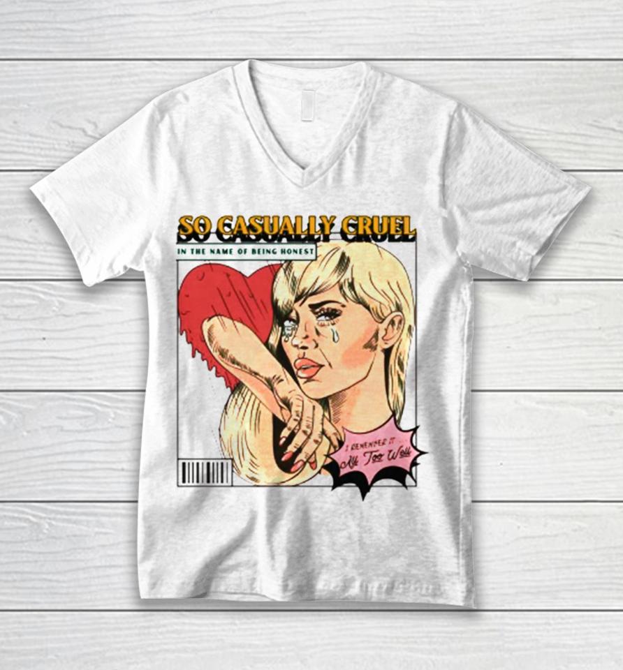 Taylor Swift So Casually Cruel All Too Well Unisex V-Neck T-Shirt