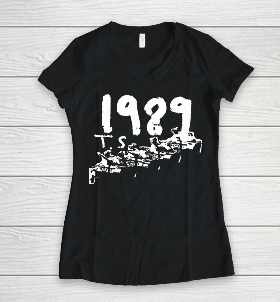 Taylor Swift Tiananmen Square China 1989 Women V-Neck T-Shirt