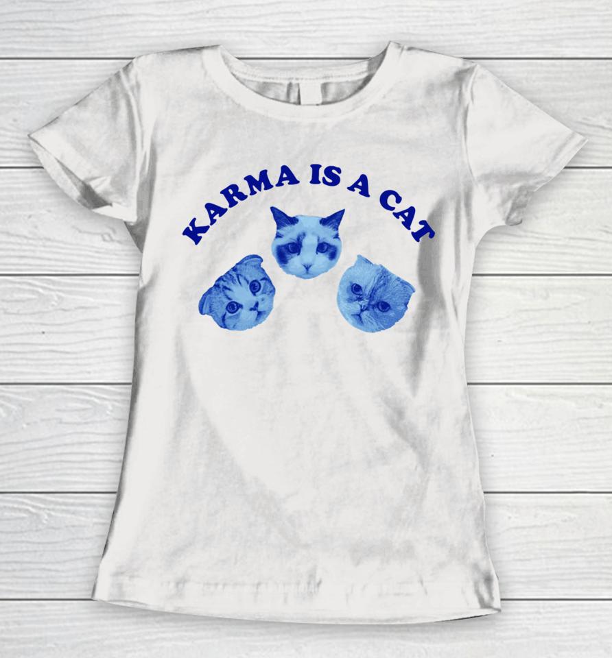 Taylorswift Karma Is A Cat Women T-Shirt