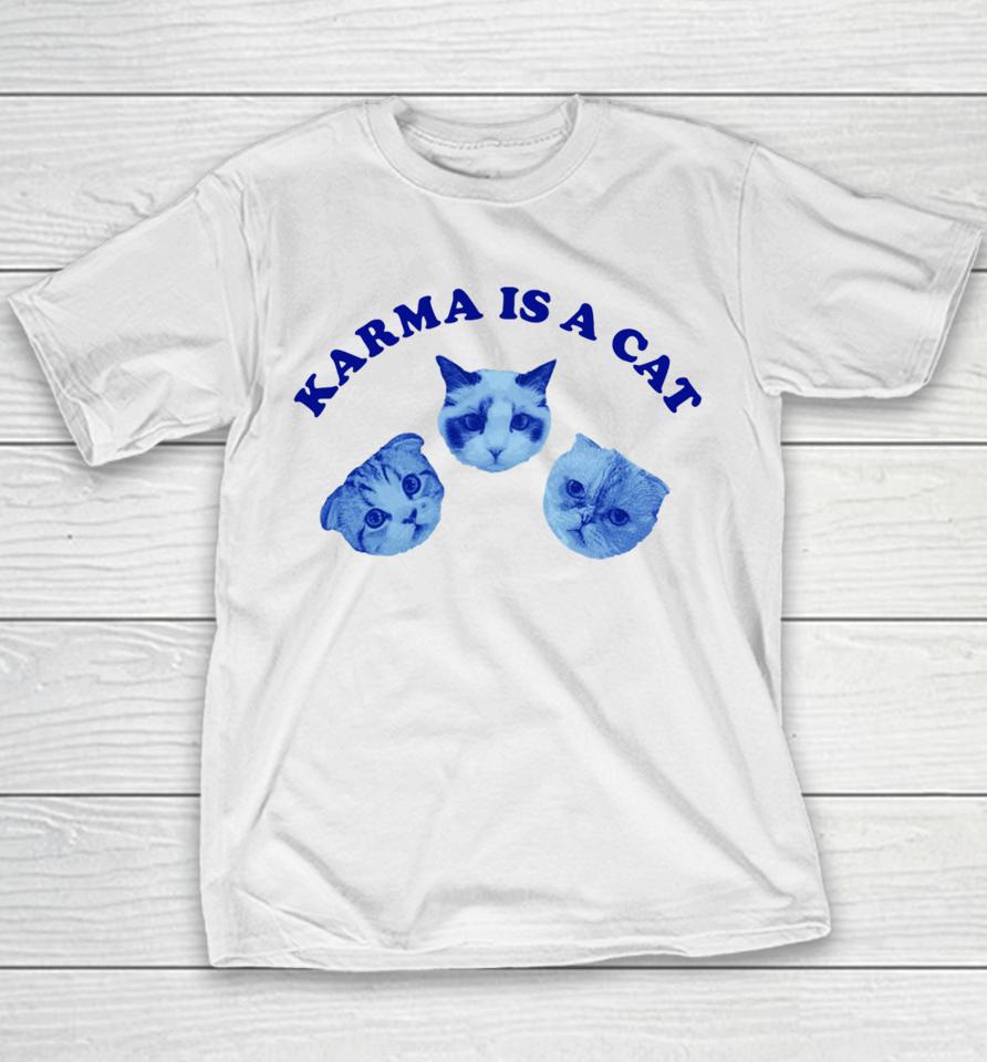 Taylorswift Karma Is A Cat Youth T-Shirt